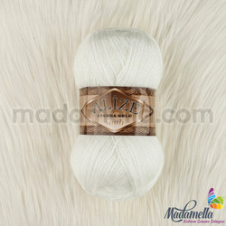 ALIZE ANGORA GOLD SILVERY KNITTING YARN - Thumbnail