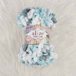 ALIZE PUFFY FINE COLOR KNITTING YARN - Thumbnail