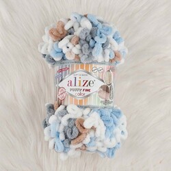 ALIZE PUFFY FINE COLOR KNITTING YARN - Thumbnail