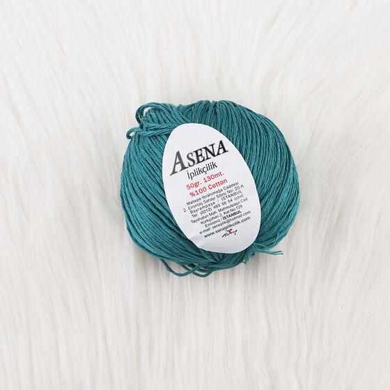 ASENA PETROL % 100 COTTON ÖRGÜ İPİ 50 GR 130 MT