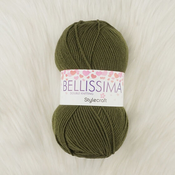 BELLISSIMA DOUBLE KNİTTİNG HAKİ %100 PREMİUM AKRİLİK ÖRGÜ İPİ 100 GR