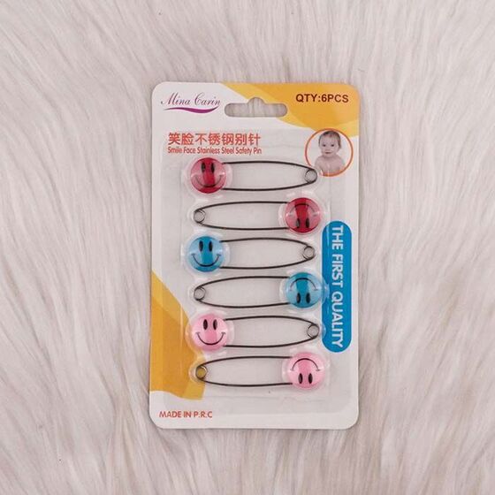 SAFETY NEEDLE SMILE FACE 6 PCS