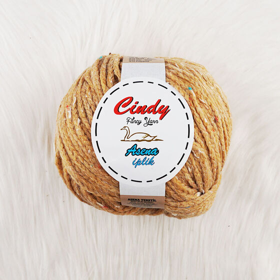 CİNDY AKRİLİK-YÜN KARIŞIMI ÖRGÜ İPİ S.KAHVE TWEED 100 GR 240 MT