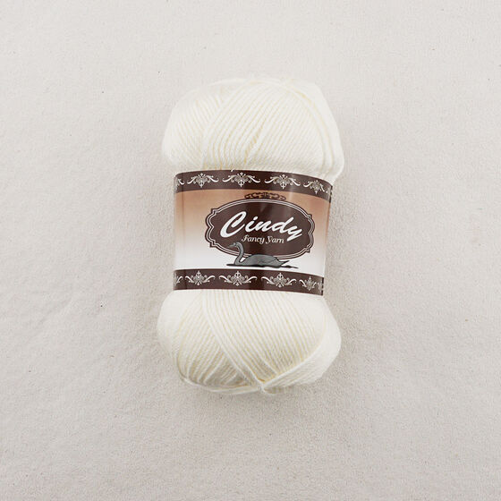 CİNDY FANCY YARN AKRİLİK ÖRGÜ İPİ 100 GR. EKRU