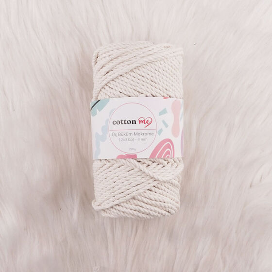 COTTON ME 3 BÜKÜM MAKROME İPİ 250 GR.12 X 3 KAT-4 MM