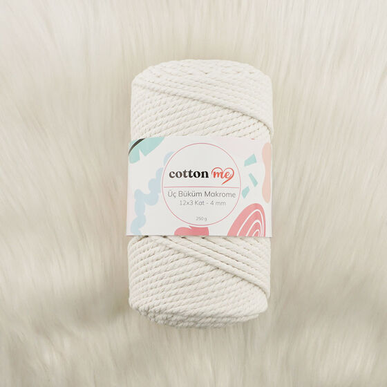 COTTON ME 3 BÜKÜM MAKROME İPİ 250 GR.12 X 3 KAT-4 MM