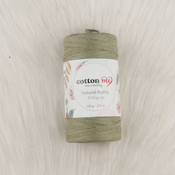 COTTON ME NATUREL RAFFİA KAĞIT İPLİK EL ÖRGÜ İPİ 100 GR.175 MT.