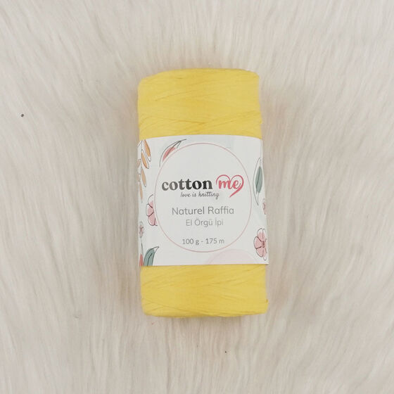 COTTON ME NATUREL RAFFİA KAĞIT İPLİK EL ÖRGÜ İPİ 100 GR.175 MT.