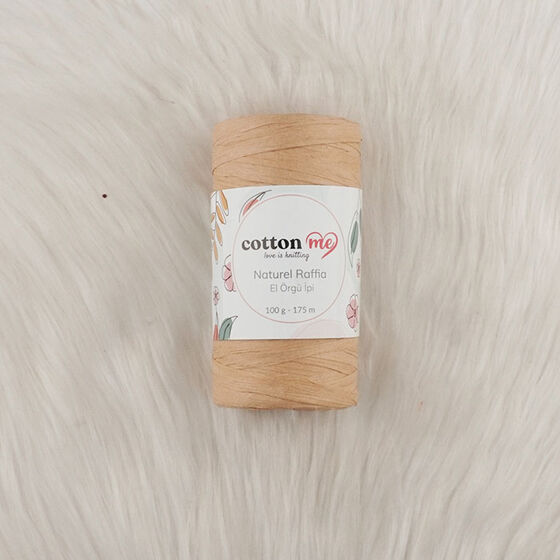 COTTON ME NATUREL RAFFİA KAĞIT İPLİK EL ÖRGÜ İPİ 100 GR.175 MT.