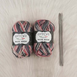 ETROFİL MAGIC SOCKS HAND KNITTING YARN 100 GR.420 MT. - Thumbnail