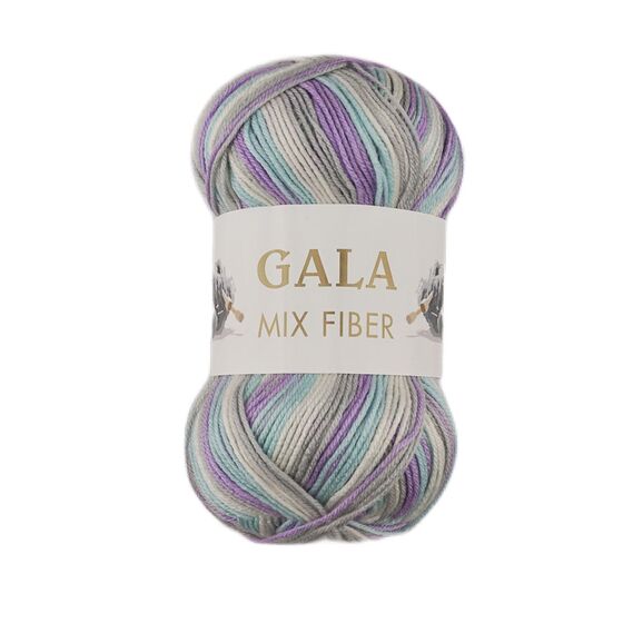 GALA MIX FIBER ALAROSE LİLA-YEŞİL EBRULİ ÖRGÜ İPİ 100 GR