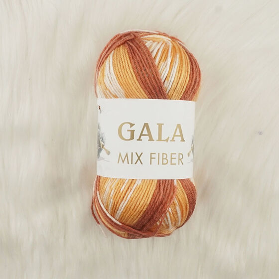 GALA MIX FIBER ALAROSE TURUNCU EBRULİ ÖRGÜ İPİ 100 GR