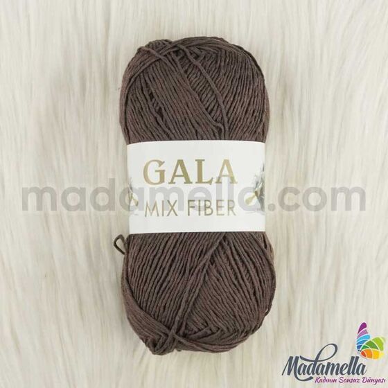 GALA MIX FIBER COTTON MIX 100 GR. KNITTING YARN (COFFEE WITH MILK)