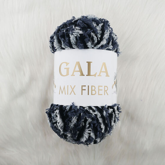 GALA MIX FIBER LACİVERT EBRULİ SAKALLI AKRİLİK ÖRGÜ İPİ 200 GR