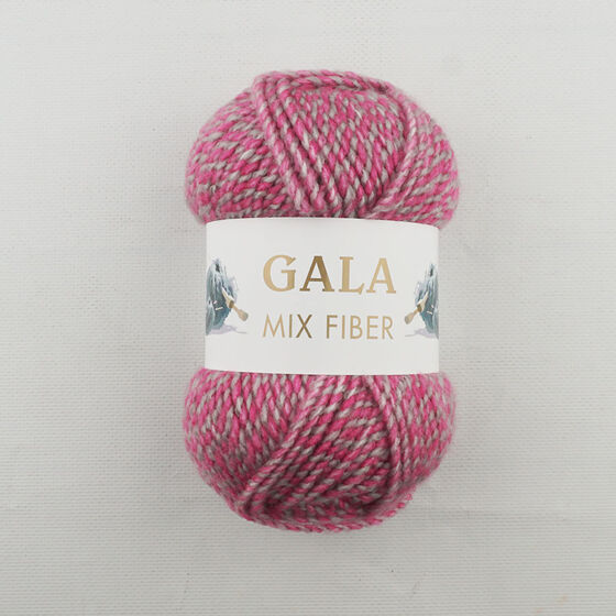 GALA MIX FIBER PEMBE-GRİ EBRULİ AKRİLİK ÖRGÜ İPİ 100 GR