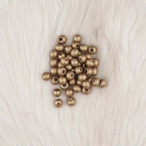 GOLDEN WOOD BEADS 8 MM 50 GR.