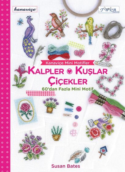 KANAVİÇE MİNİ MOTİFLER KALPLER KUŞLAR ÇİÇEKLER 5870