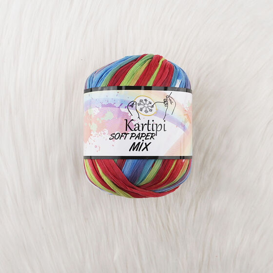 KARTİPİ RAFFİA KAĞIT İP 50 GR. BORDO - SARI