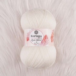 KARTOPU ANGORA NATURAL EL ÖRGÜ İPİ 100 GR.550 MT. - Thumbnail