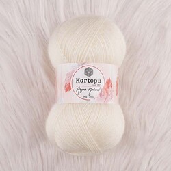 KARTOPU ANGORA NATURAL EL ÖRGÜ İPİ 100 GR.550 MT. - Thumbnail