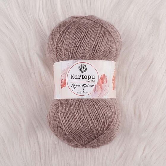 KARTOPU ANGORA NATURAL EL ÖRGÜ İPİ 100 GR.550 MT.