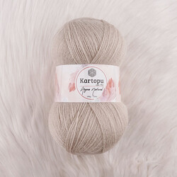 KARTOPU ANGORA NATURAL EL ÖRGÜ İPİ 100 GR.550 MT. - Thumbnail