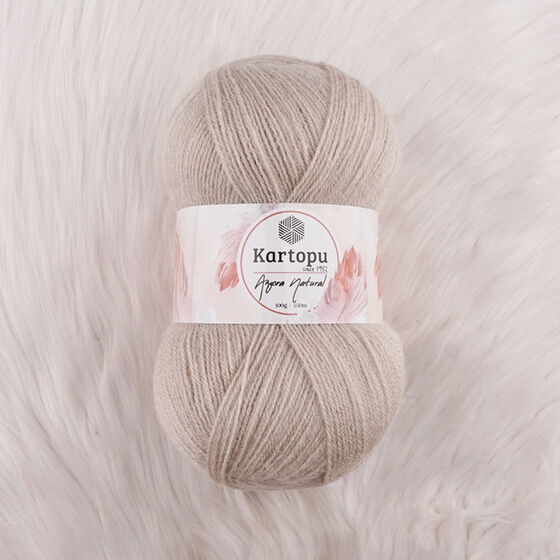 KARTOPU ANGORA NATURAL EL ÖRGÜ İPİ 100 GR.550 MT.