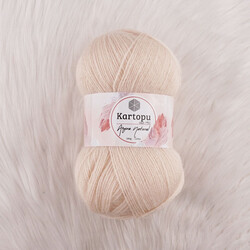 KARTOPU ANGORA NATURAL EL ÖRGÜ İPİ 100 GR.550 MT. - Thumbnail