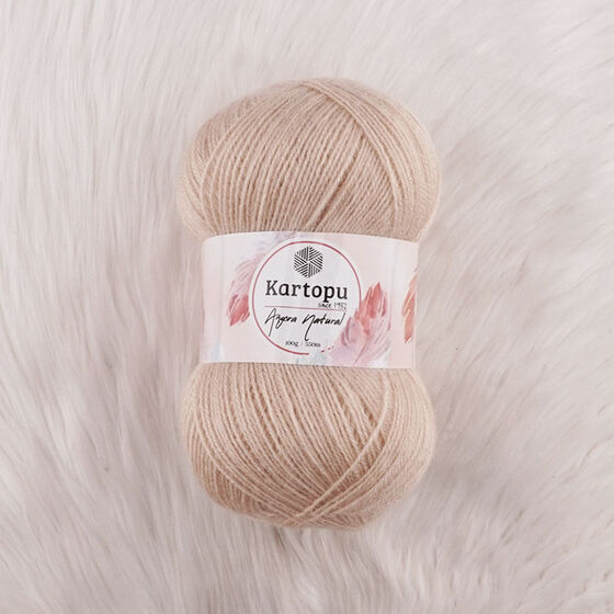 KARTOPU ANGORA NATURAL EL ÖRGÜ İPİ 100 GR.550 MT.