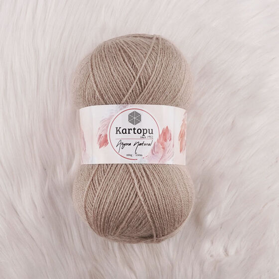 KARTOPU ANGORA NATURAL EL ÖRGÜ İPİ 100 GR.550 MT.