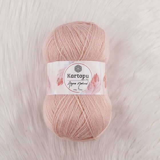 KARTOPU ANGORA NATURAL EL ÖRGÜ İPİ 100 GR.550 MT.