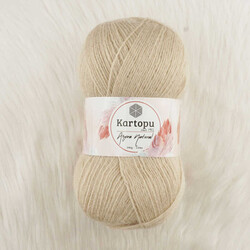 KARTOPU ANGORA NATURAL EL ÖRGÜ İPİ 100 GR.550 MT. - Thumbnail