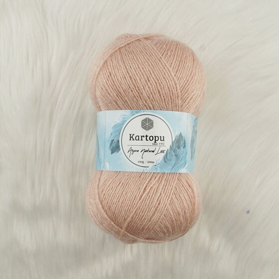 KARTOPU ANGORA NATURAL LÜX EL ÖRGÜ İPİ 100 GR.500 MT.