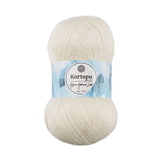 KARTOPU ANGORA NATURAL LÜX EL ÖRGÜ İPİ 100 GR.500 MT.