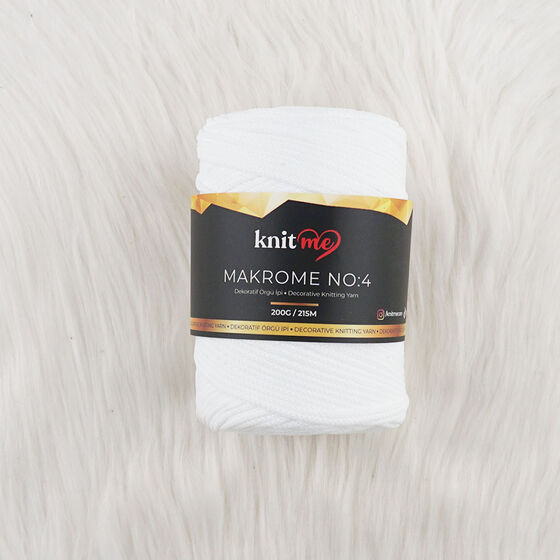 KNİT ME POLYESTER MAKROME EL ÖRGÜ İPİ NO:4 200 GR. 215 MT.