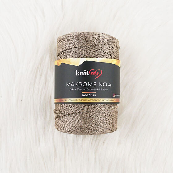 KNİT ME POLYESTER MAKROME EL ÖRGÜ İPİ NO:4 200 GR. 215 MT.