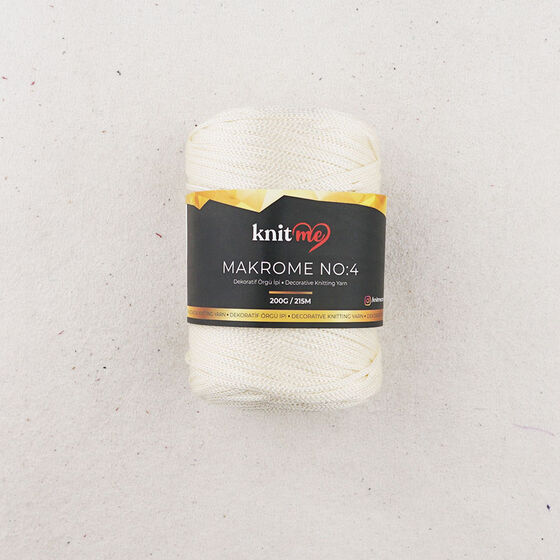 KNİT ME POLYESTER MAKROME EL ÖRGÜ İPİ NO:4 200 GR. 215 MT.