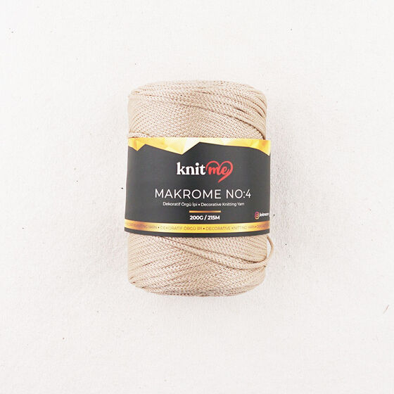 KNİT ME POLYESTER MAKROME EL ÖRGÜ İPİ NO:4 200 GR. 215 MT.