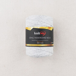 KNİT ME SİMLİ POLYESTER MAKROME İPİ NO:3 200 GR.245 MET - Thumbnail