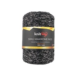 KNİT ME SİMLİ POLYESTER MAKROME İPİ NO:3 200 GR.245 MET - Thumbnail