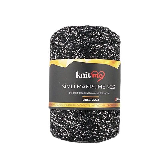 KNİT ME SİMLİ POLYESTER MAKROME İPİ NO:3 200 GR.245 MET