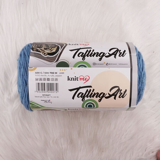 KNİT ME XL TAFTİNG ART EL ÖRGÜ İPİ KOYU MAVİ 400 GR