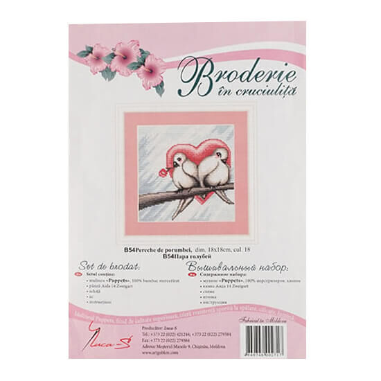 LUCA-S BRODERIE B54 18*18 CM ETAMIN EMBROIDERY SET