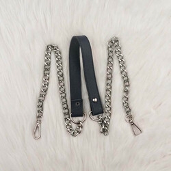 MADAMELLA CHAIN ​​LEATHER BAG HANDLE - Thumbnail