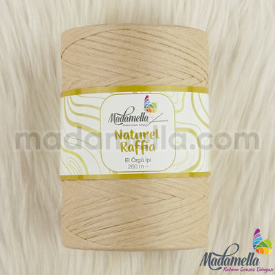 MADAMELLA NATURAL RAFFİA KAĞIT İPLİK 250 MT.