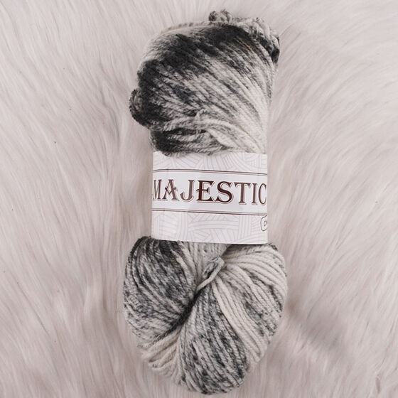 MAJESTIC CHUNKY BLACK HAND DYEING YARN MARBLE 100 GR