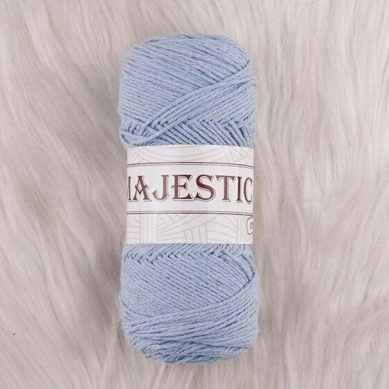 MAJESTIC CHUNKY RE-COTTON BABY BLUE KNITTING YARN 100 GR