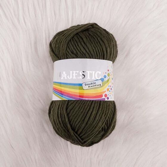 MAJESTIC DOUBLE KNITTING KHAKI PABLO WOOL KNITTING YARN 100 GR