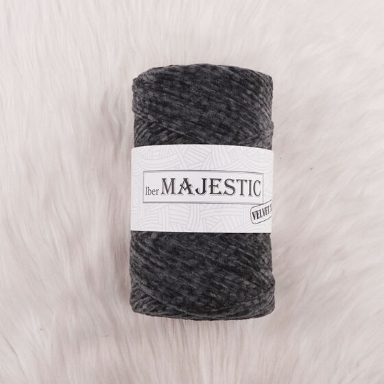 MAJESTİC VELVET XL KADİFE GÖRÜNÜMLÜ FÜME MAKROME İPİ 250 GR