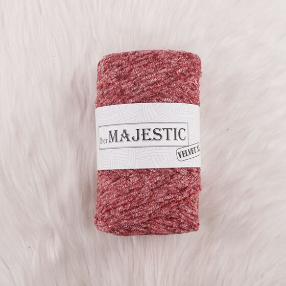 MAJESTİC VELVET XL KADİFE GÖRÜNÜMLÜ KİREMİT MAKROME İPİ 250 GR